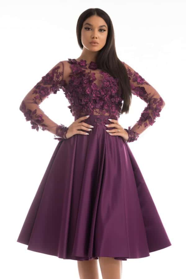 Rochie Angela Mov Pruna - imagine 2