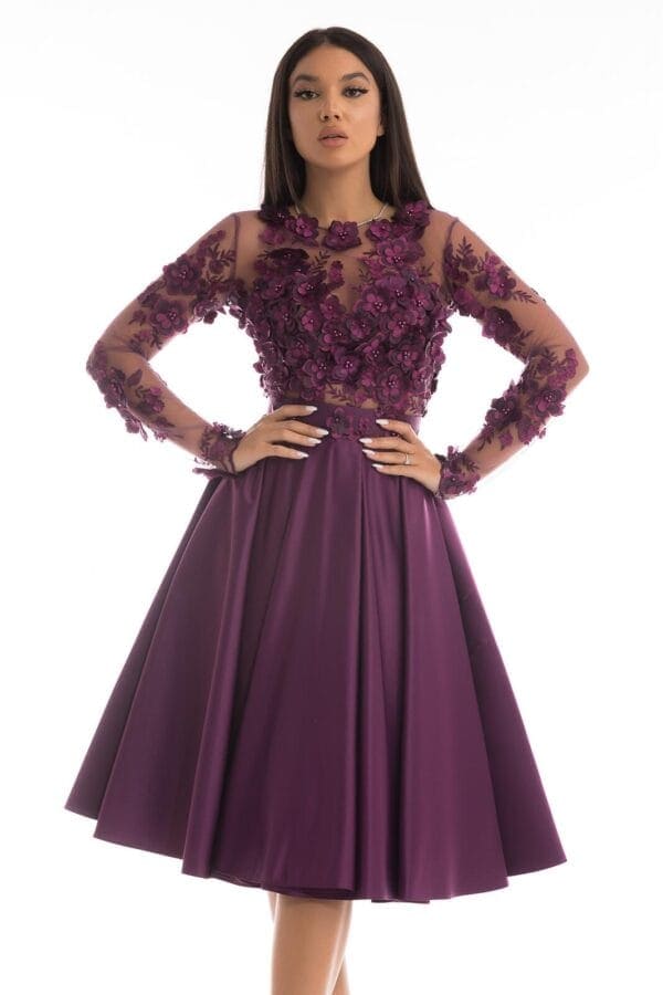Rochie Angela Mov Pruna - imagine 4