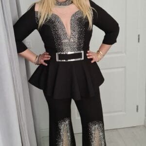 Salopetă Negru cu Auriu  DYA368