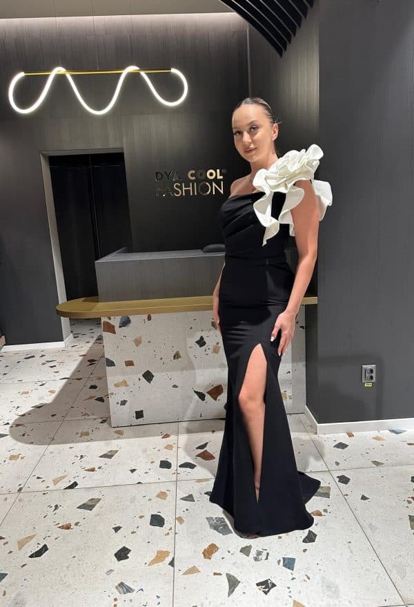 Rochie Lunga White-Flower DYA337 - imagine 5