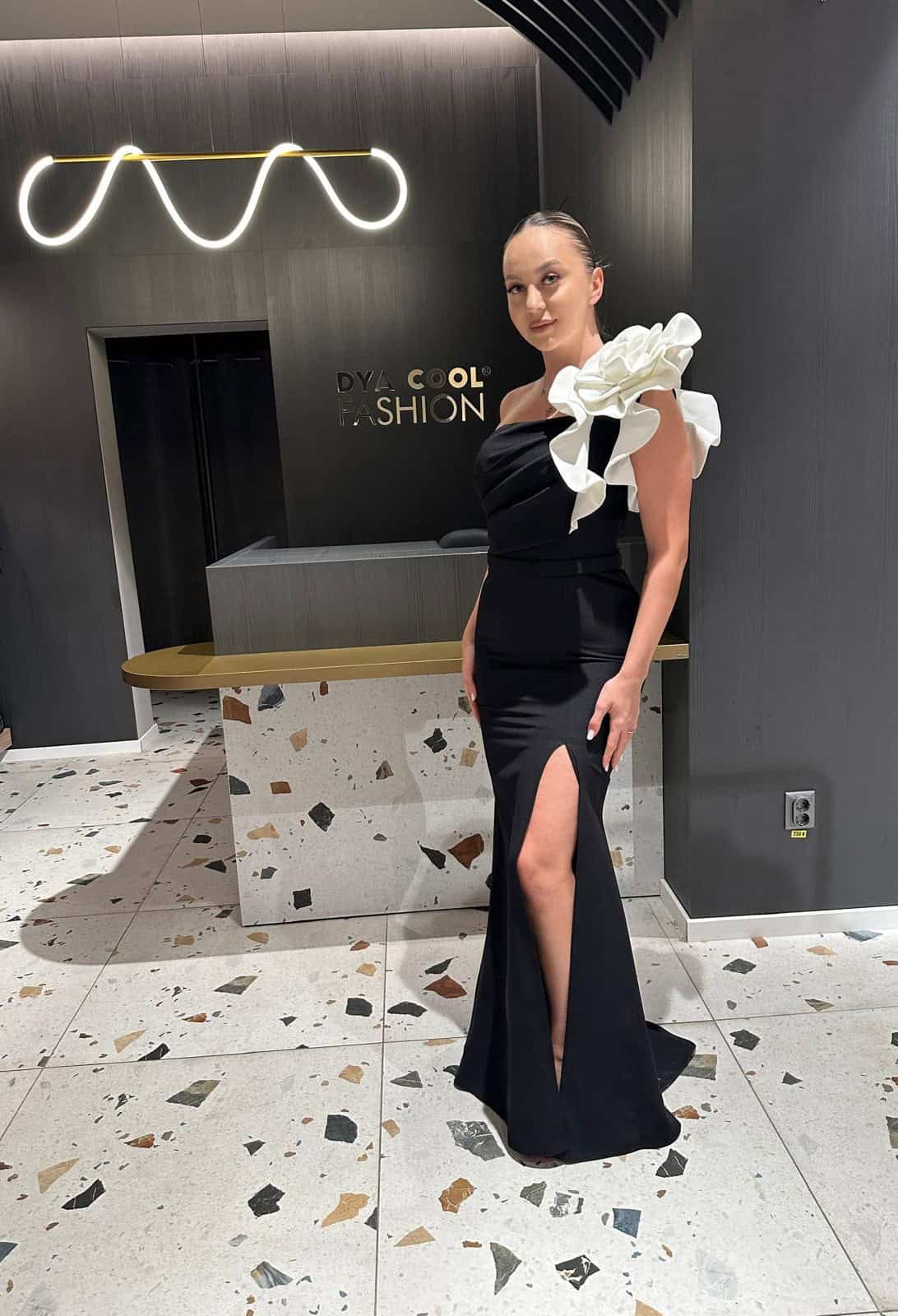 Rochie Lunga White-Flower DYA337 - imagine 5
