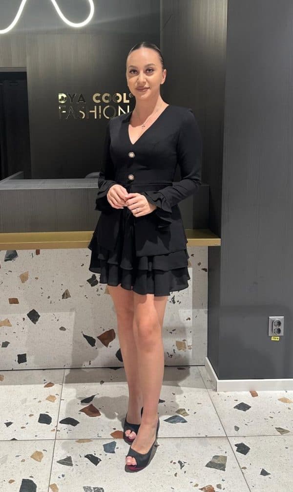 Rochie Scurta cu Volane DYA346