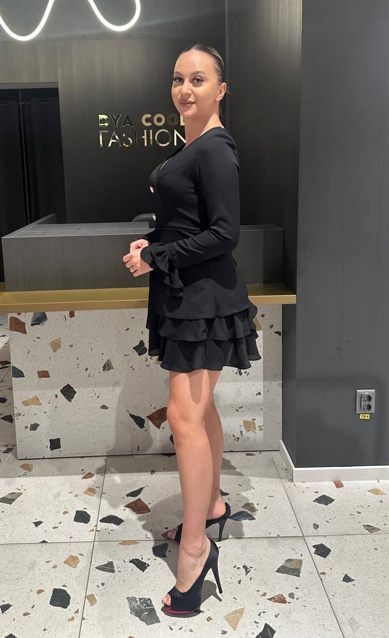 Rochie Scurta cu Volane DYA346 - imagine 5