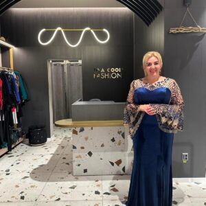 Rochie Catifea Albastru DYA16
