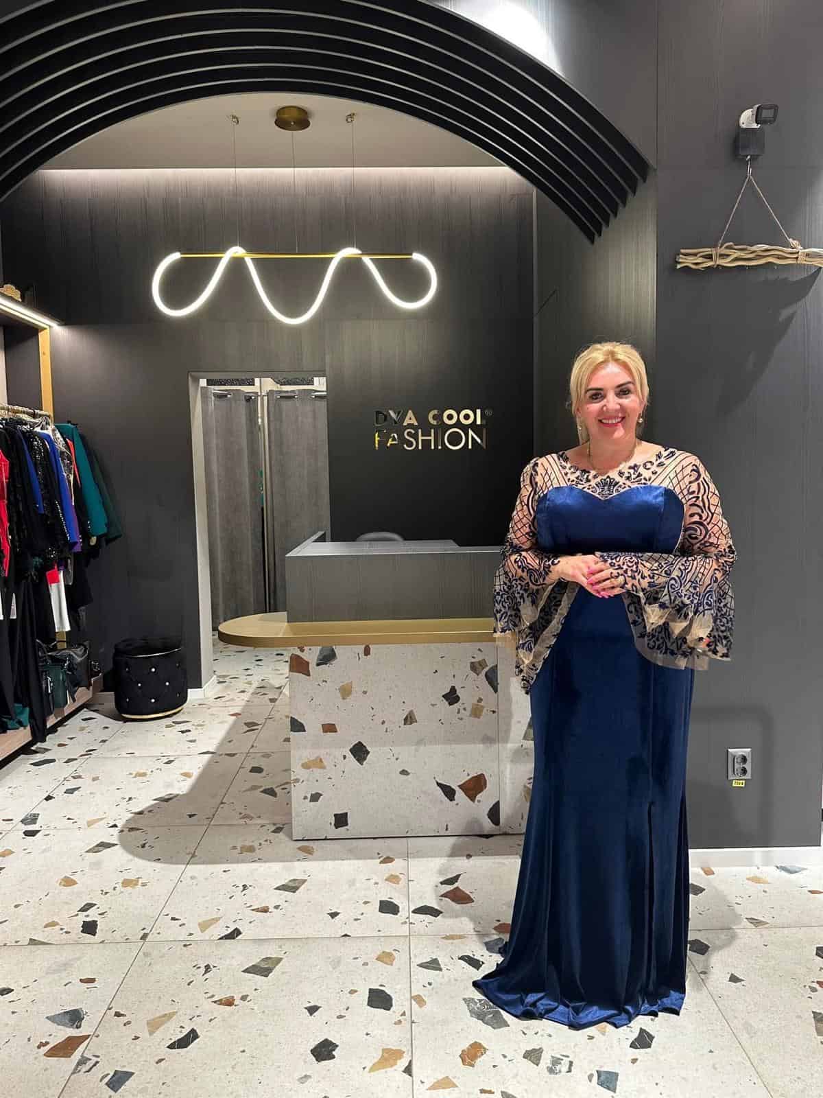 Rochie Catifea Albastru DYA16