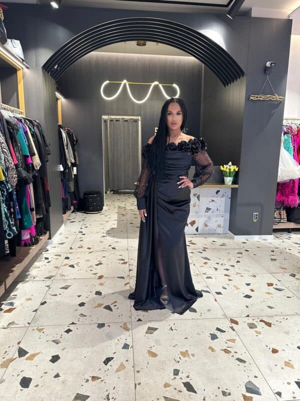 Rochie de Satin si Dantela DYA17