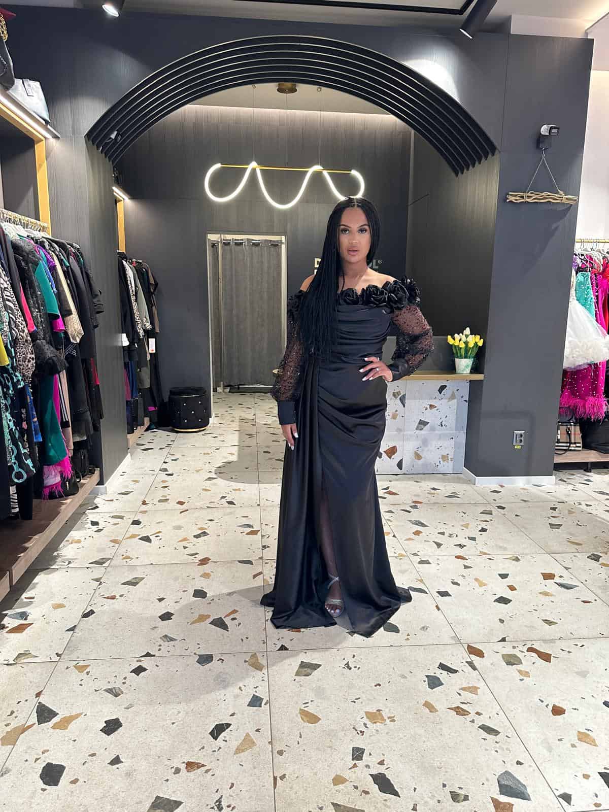 Rochie de Satin si Dantela DYA17