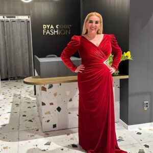 Rochie Catifea Maneca DYA27