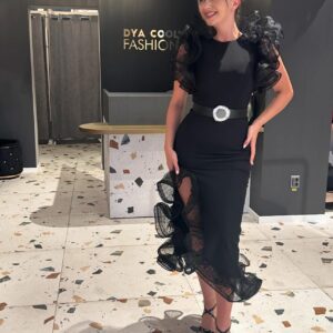 Rochie Eleganta cu Tulle si Curea DYA304