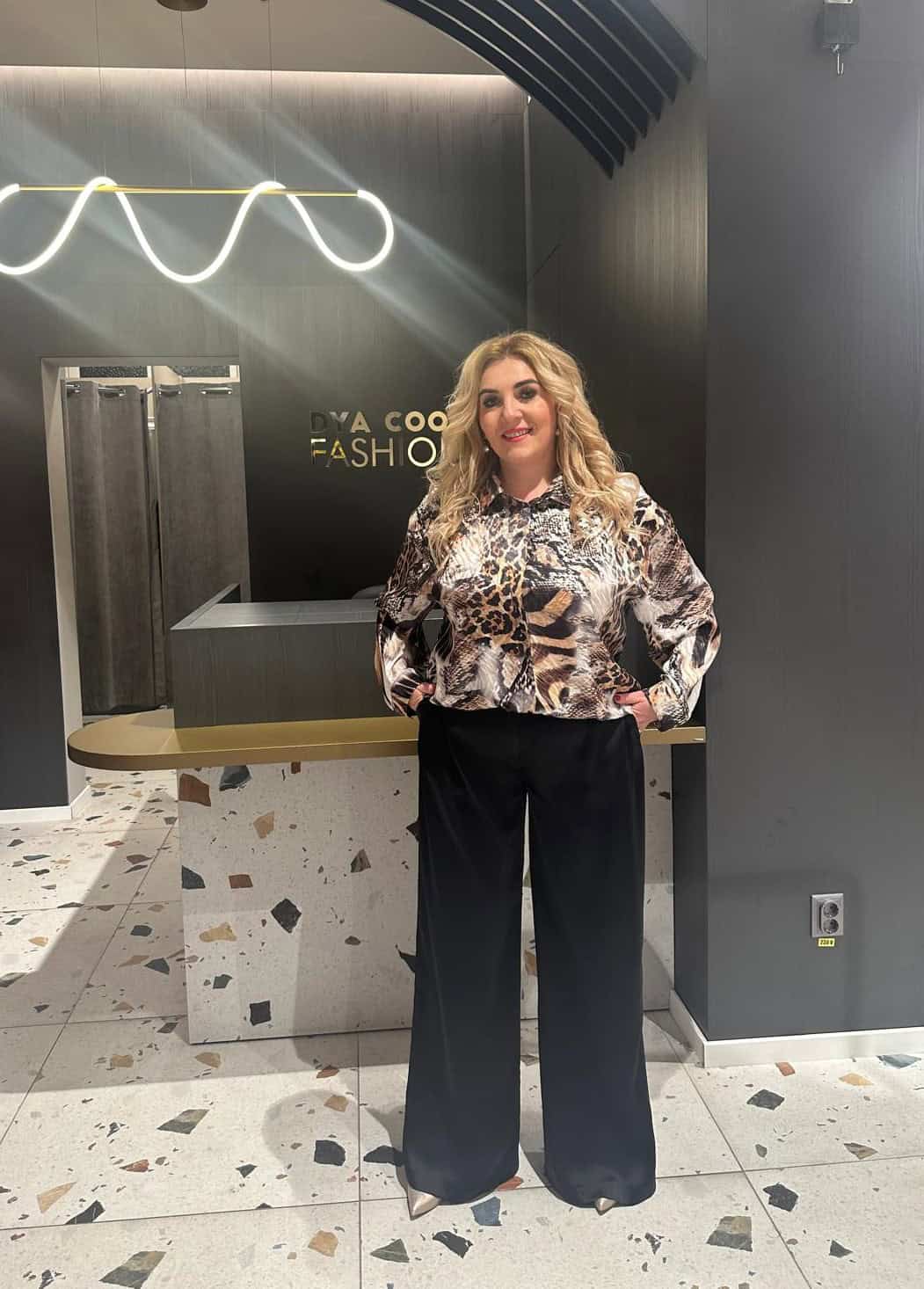 Costum Pantalon cu Bluza Animal Print DYA312 - imagine 3