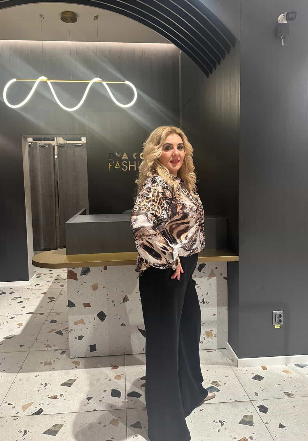 Costum Pantalon cu Bluza Animal Print DYA312 - imagine 4