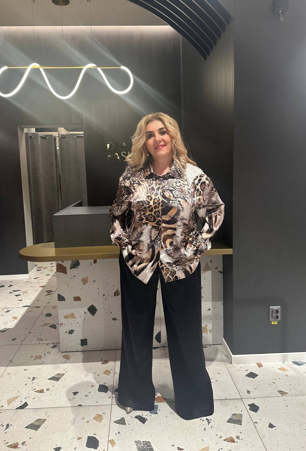 Costum Pantalon cu Bluza Animal Print DYA312