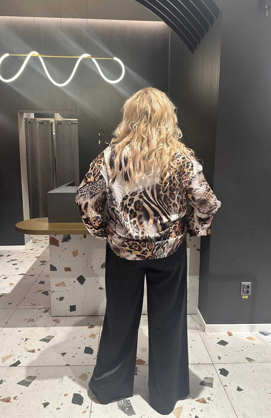 Costum Pantalon cu Bluza Animal Print DYA312 - imagine 5