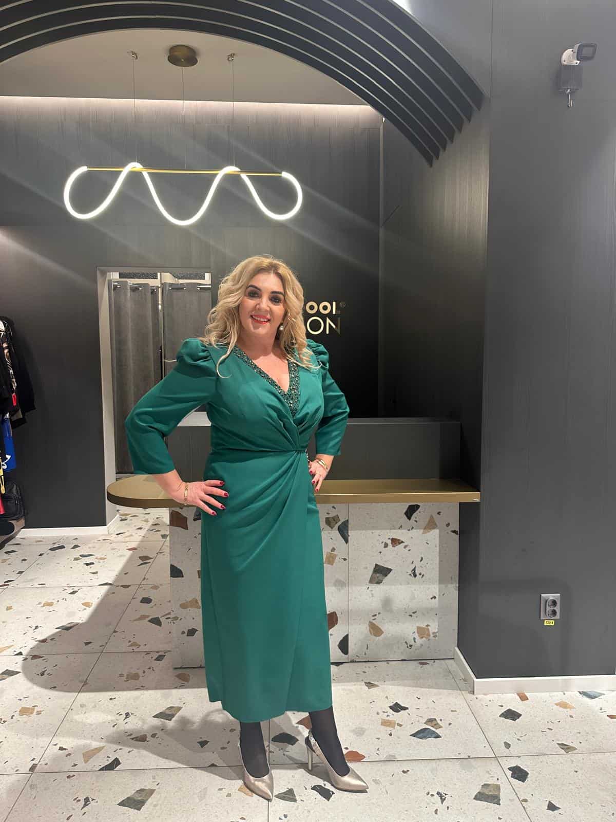 Rochie cu Cristale pe Rever DYA326 - imagine 3