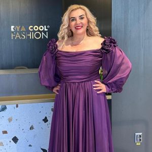 Rochie Lunga Cu maneci Bufante DYA347