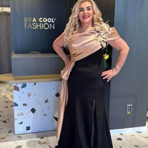 Rochie Lunga Lux Negru/Cupru DYA370