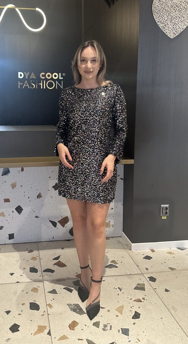 Rochie Scurta cu  Paiete DYA377 - imagine 3