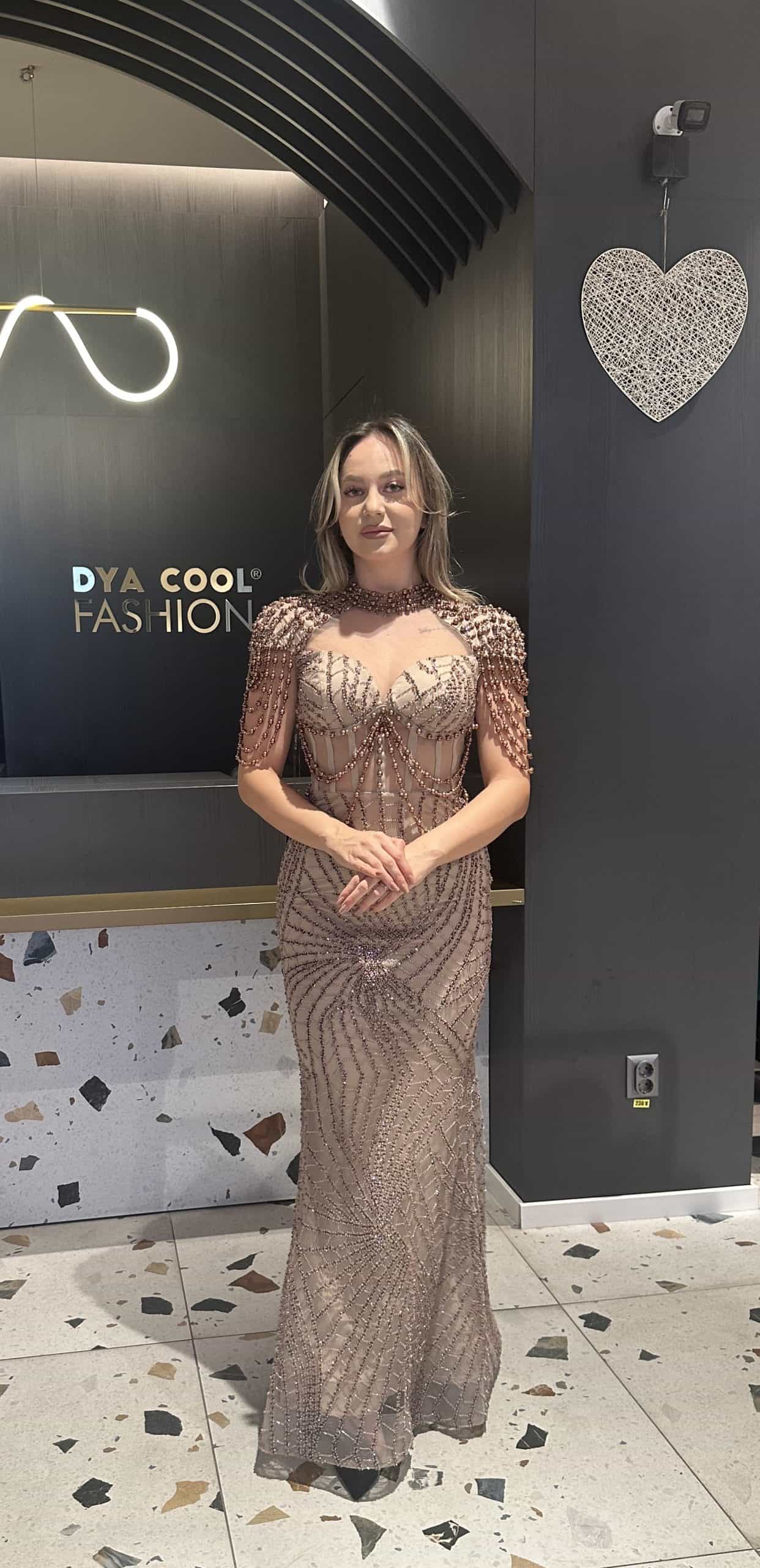 Rochie Lunga Lux cu Margele  DYA401