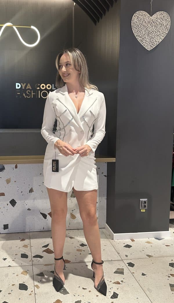 Rochie Scurta tip Sacou DYA402 - imagine 4