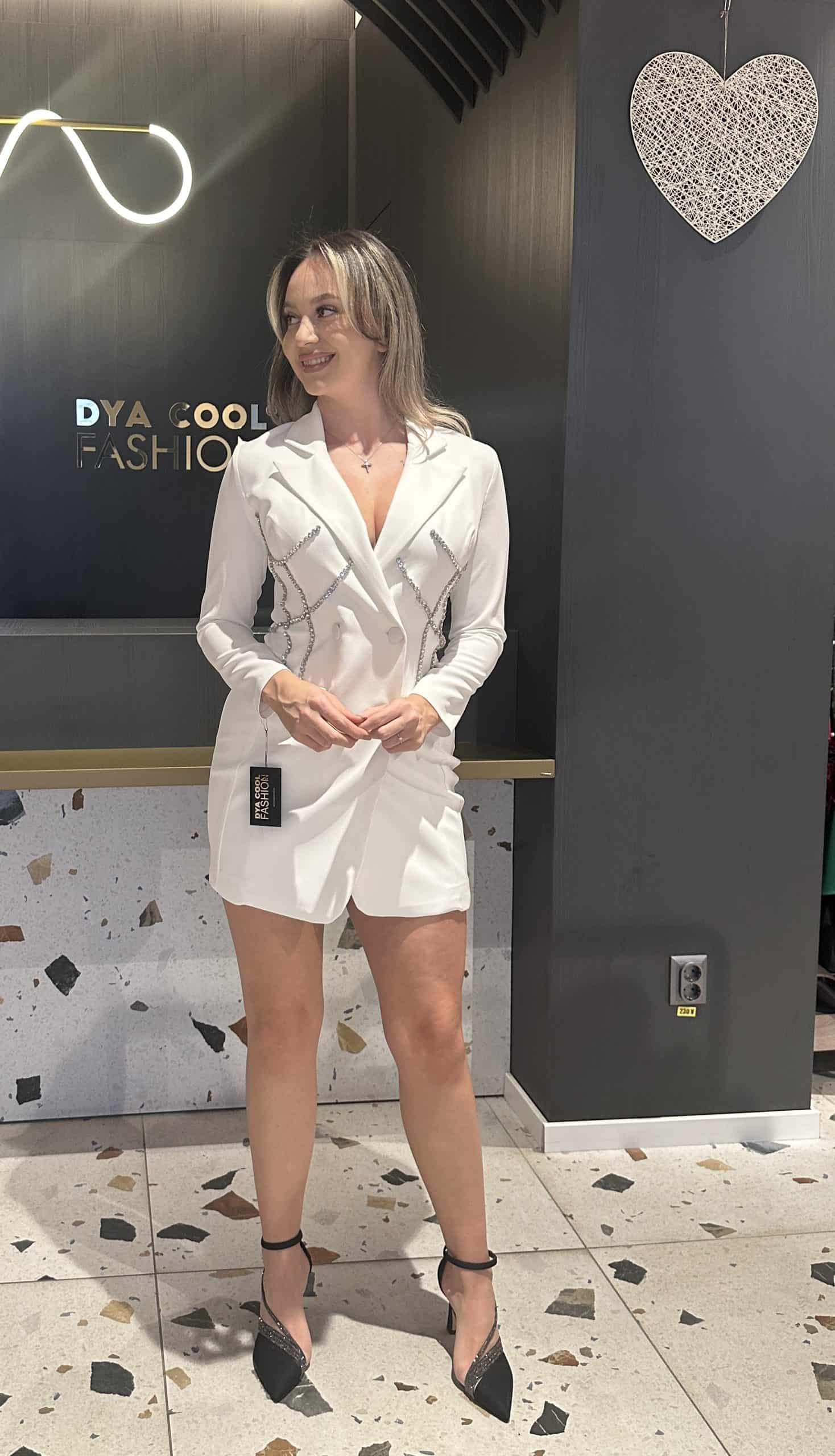 Rochie Scurta tip Sacou DYA402 - imagine 4