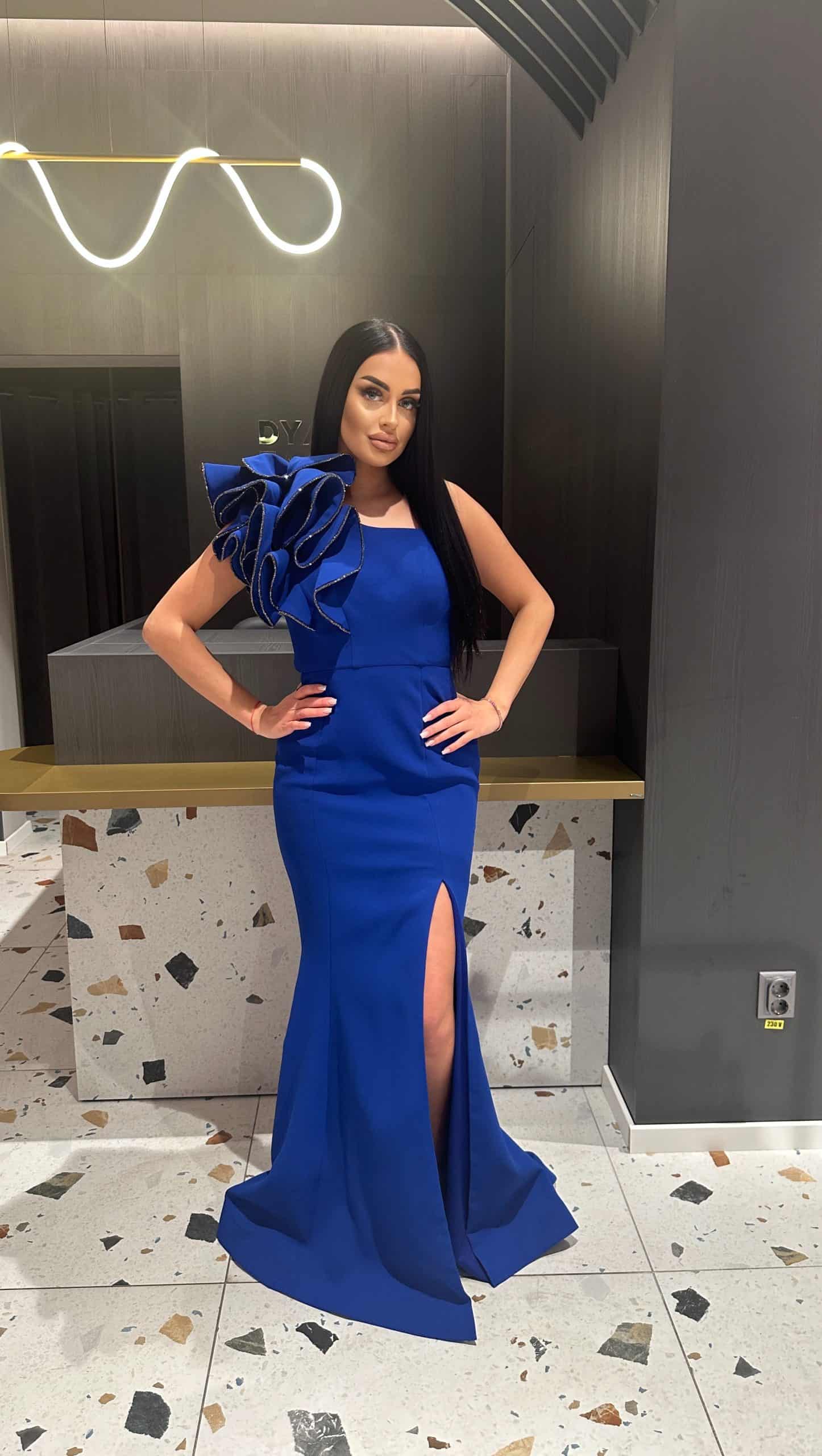 Rochie Lunga Albastru Royal FL DYA407