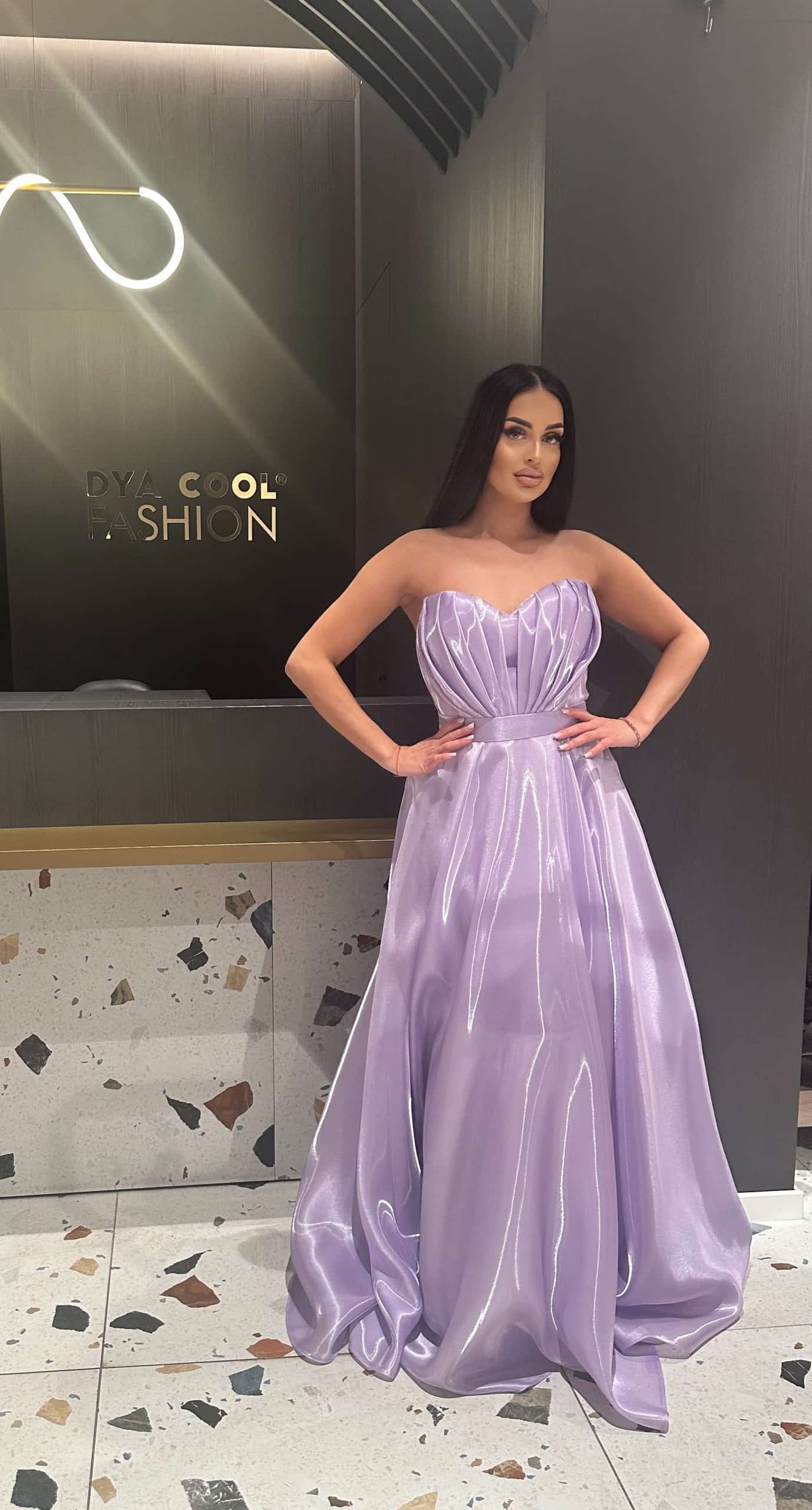 Rochie Princess Mov Maneca Detasabile DYA412