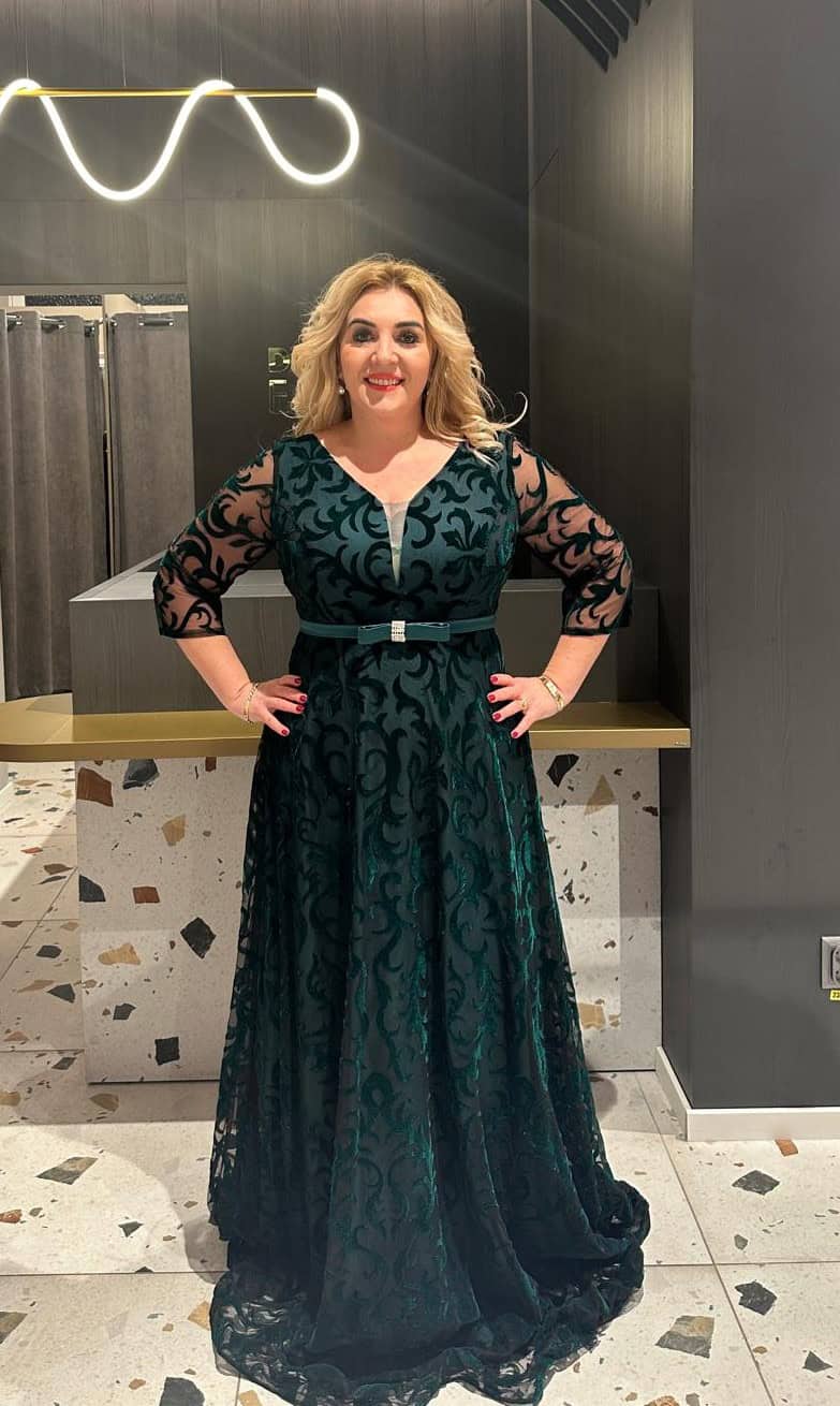 Rochie cu Insertie de Velour DYA362