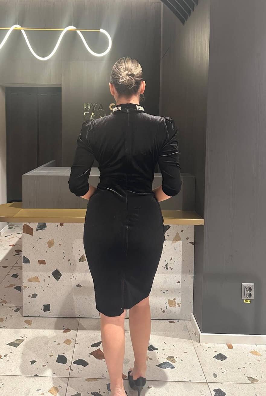 Rochie Velour Scurta DYA365 - imagine 5