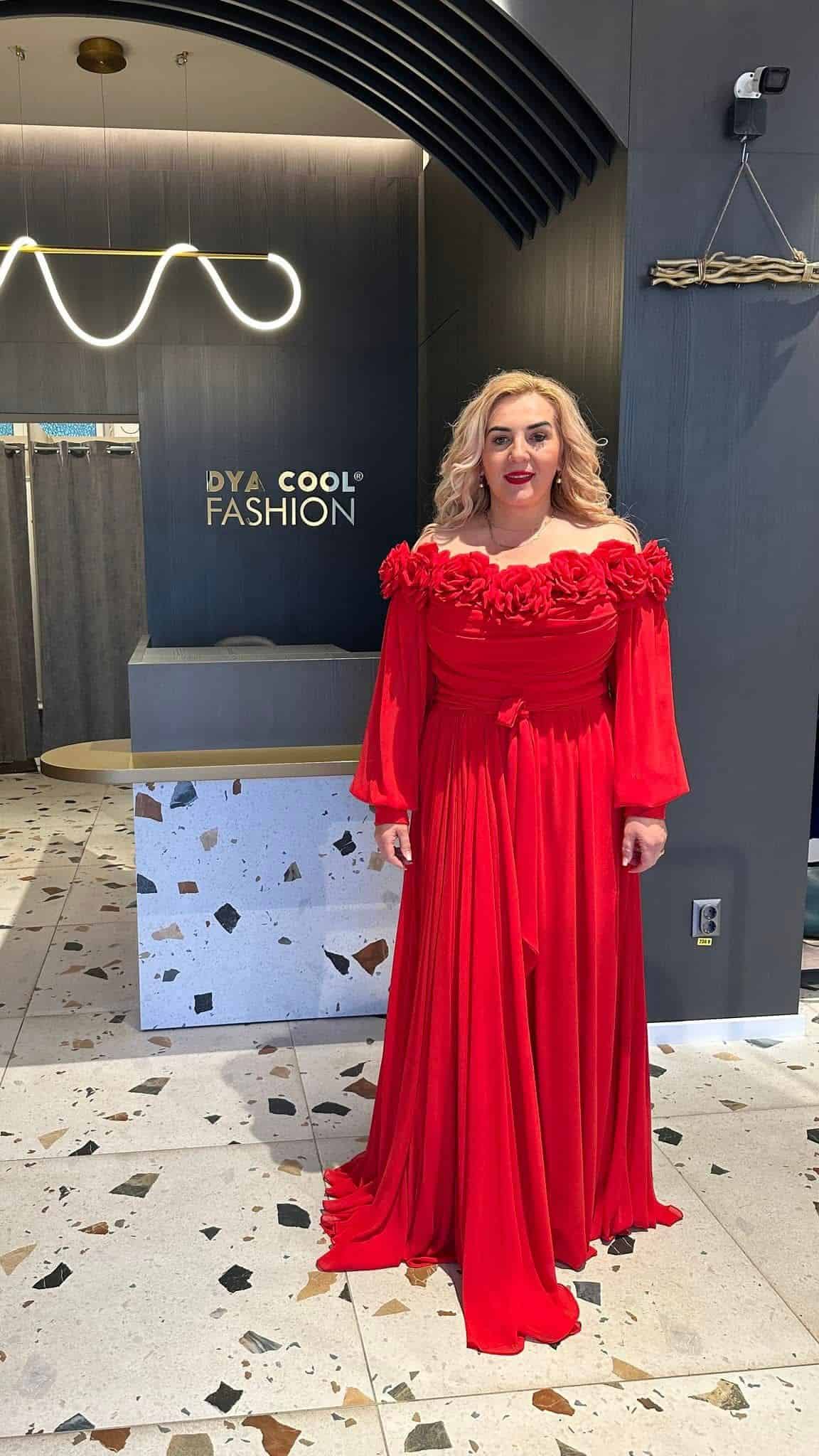 Rochie Lunga Rosie Flower DYA369 - imagine 3