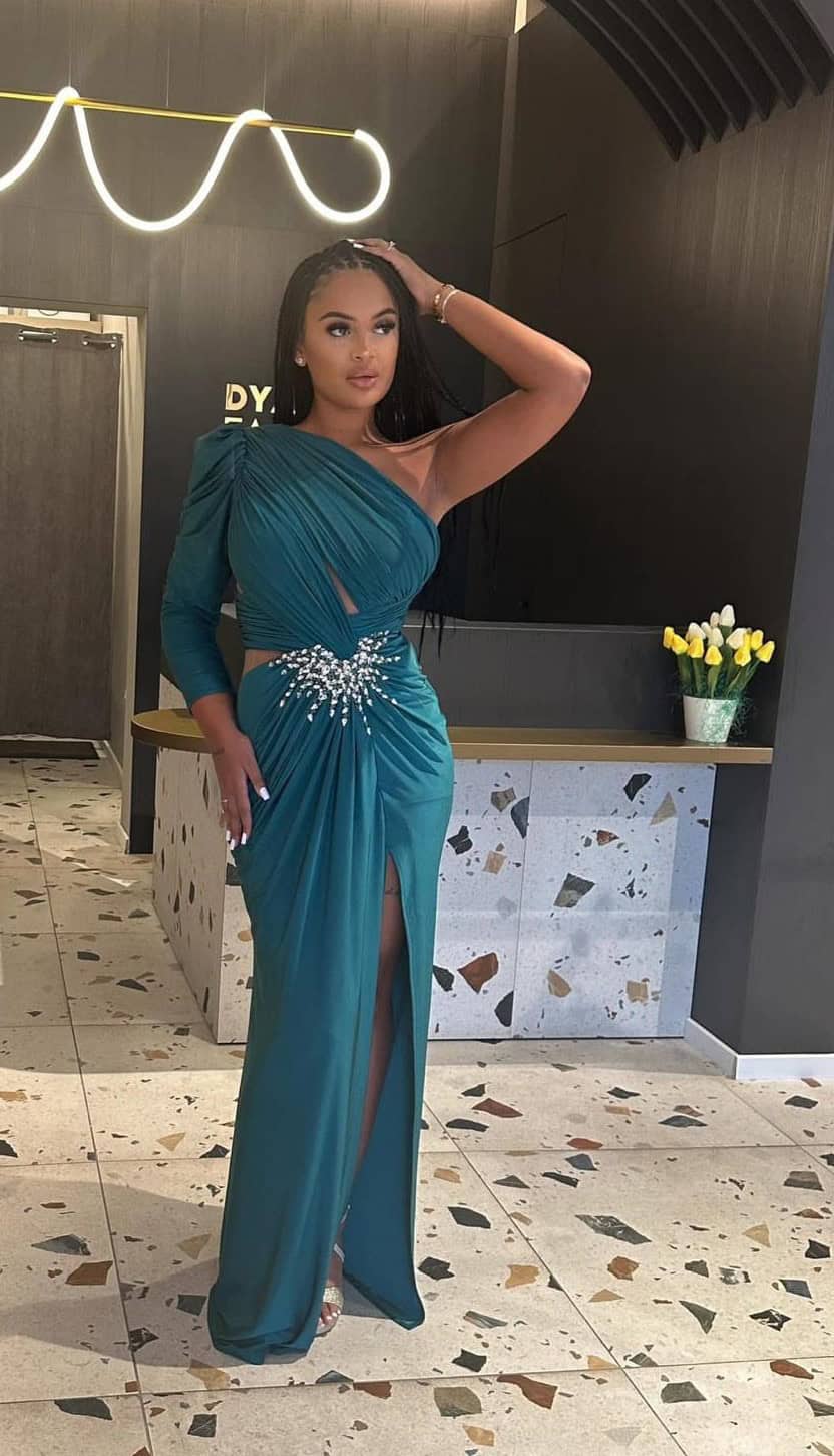 Rochie Lunga Verde  DYA373 - imagine 4