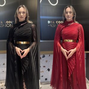 Rochie Lunga  cu Pliuri DYA398