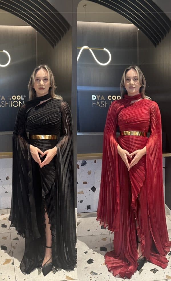 Rochie Lunga  cu Pliuri DYA398