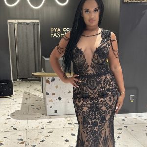 Rochie Lungă Lux Negru DYA459