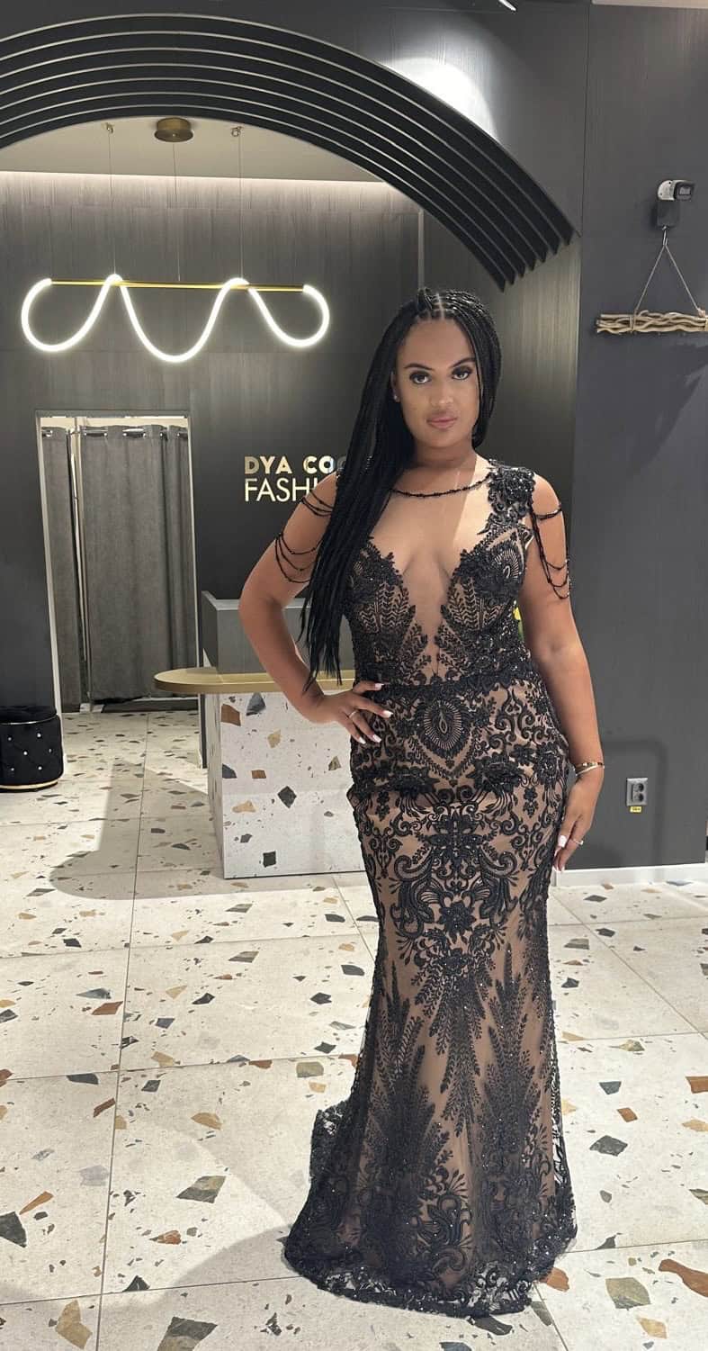 Rochie Lungă Lux Negru DYA459