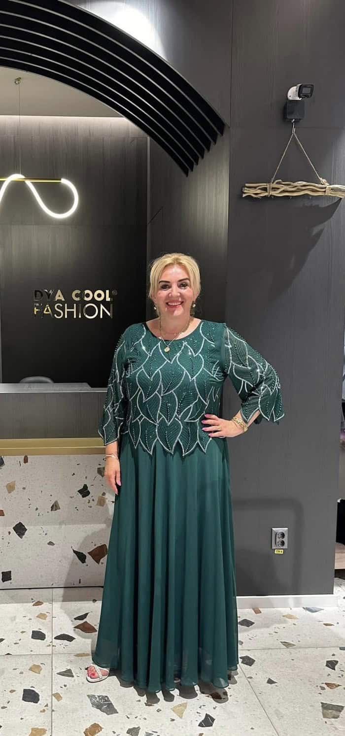 Rochie Lungă Verde Leaf DYA446