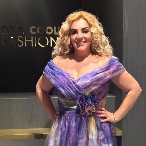 Rochie Lunga Degrade Violet-Auriu DYA591