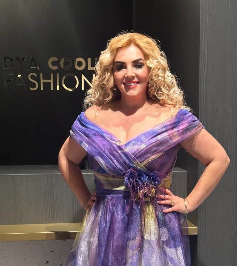Rochie Lunga Degrade Violet-Auriu DYA591