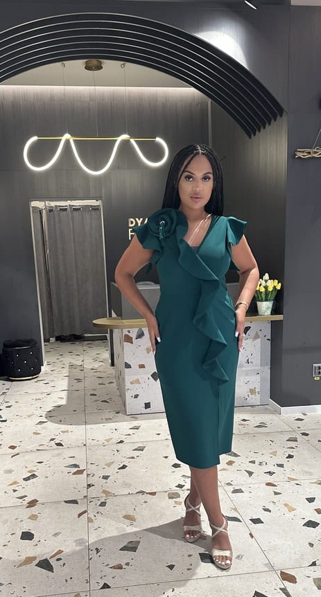 Rochie Midi Verde DYA625 - imagine 3