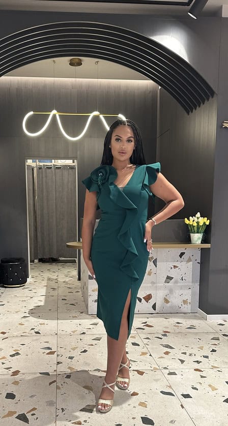 Rochie Midi Verde DYA625 - imagine 4
