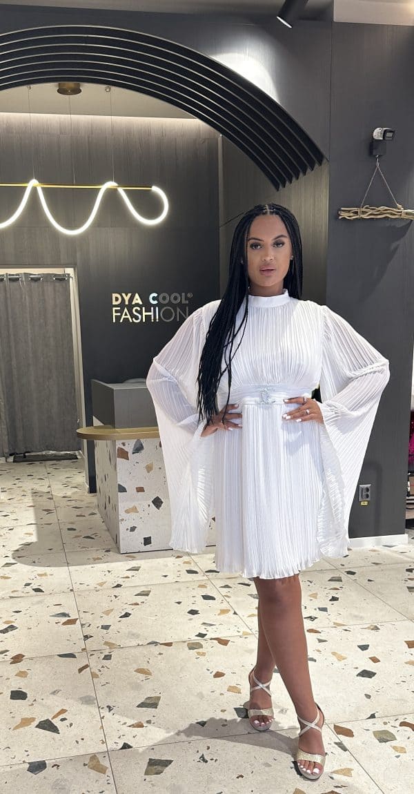 Rochie Scurta cu Pliuri DYA462