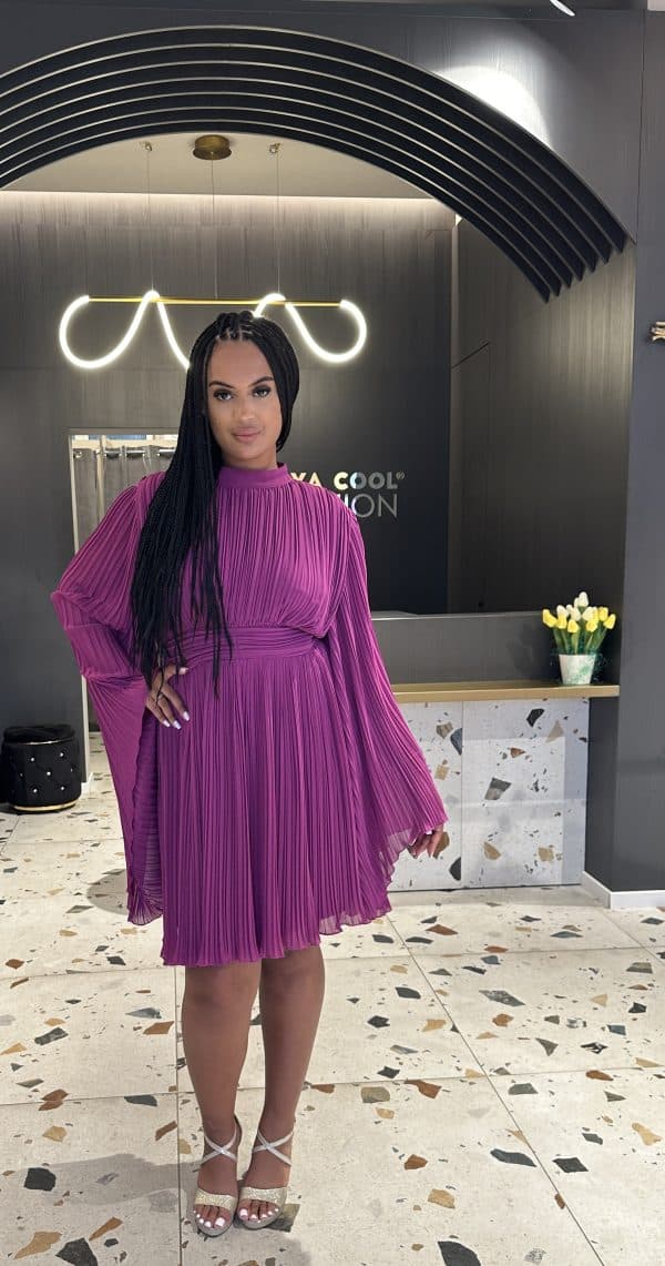 Rochie Scurta cu Pliuri DYA462 - imagine 5