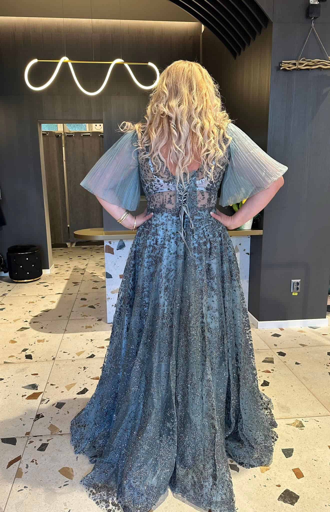 Rochie Bleu Ciel DYA436 - imagine 4