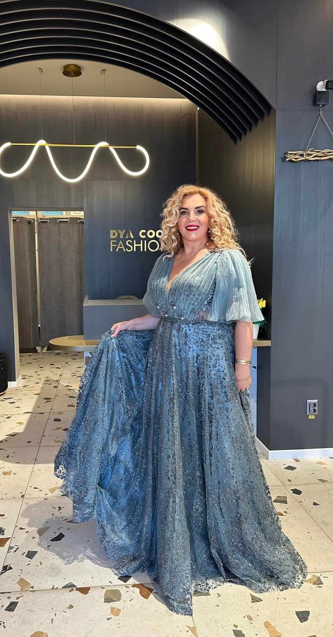 Rochie Bleu Ciel DYA436 - imagine 2