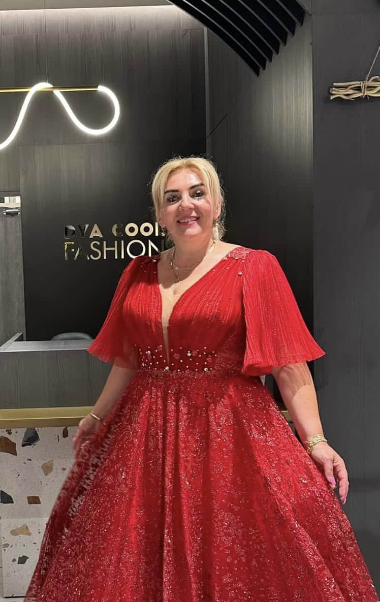 Rochie Rosie Largă cu Mânecă 3/4 DYA 438 - imagine 3