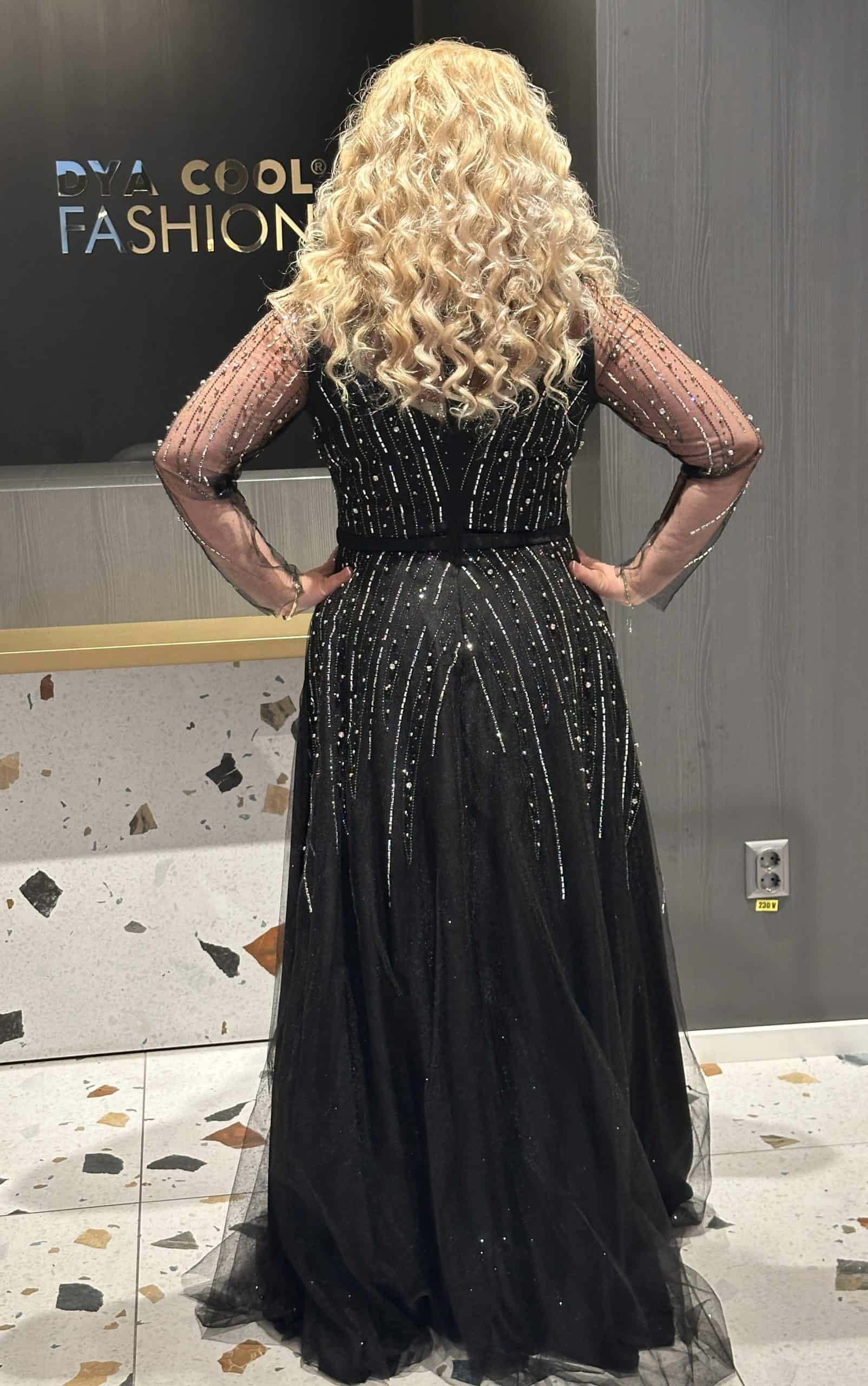 Rochie Luga Lux Negru  DYA574 - imagine 7