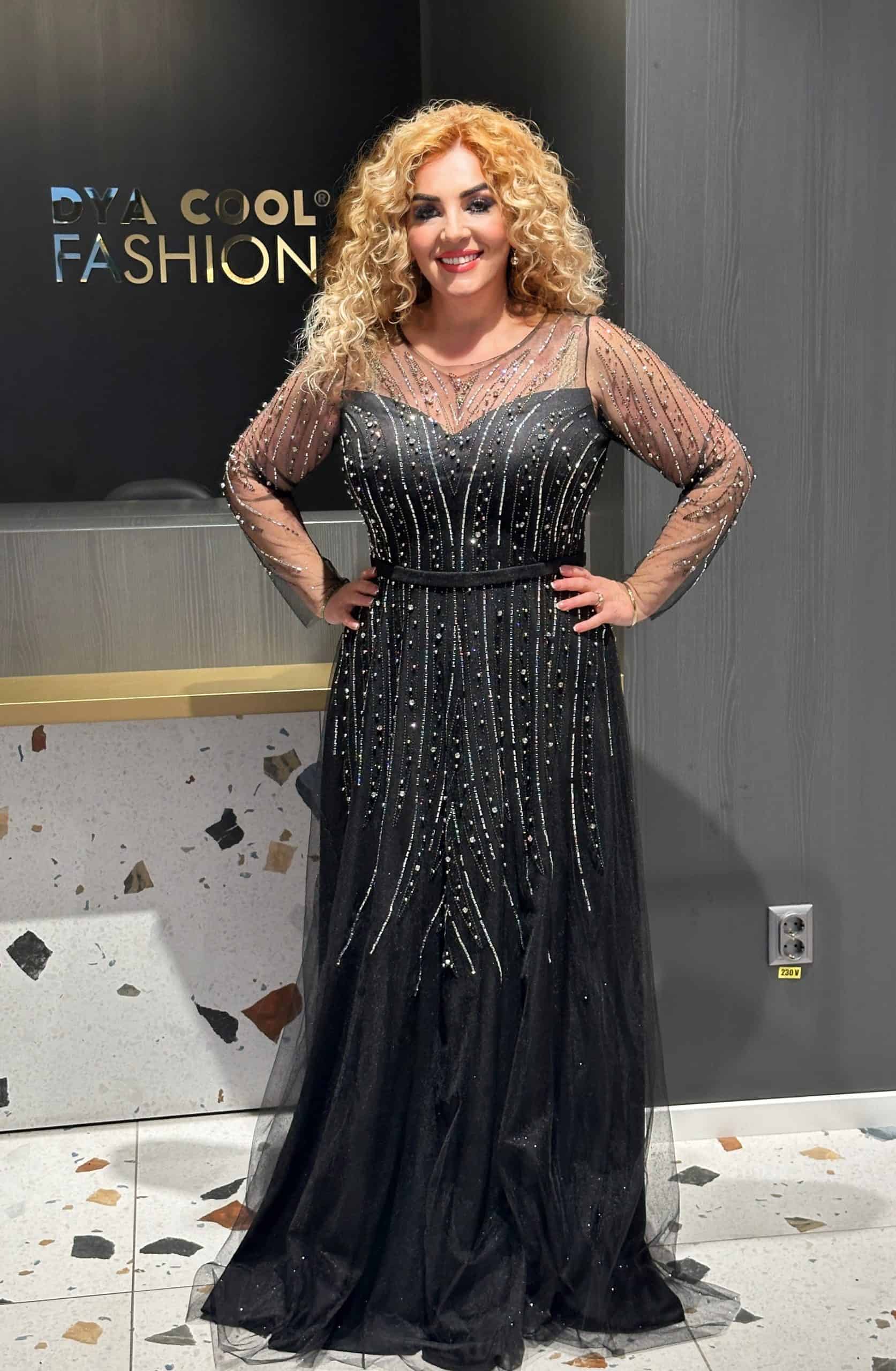 Rochie Luga Lux Negru  DYA574 - imagine 5