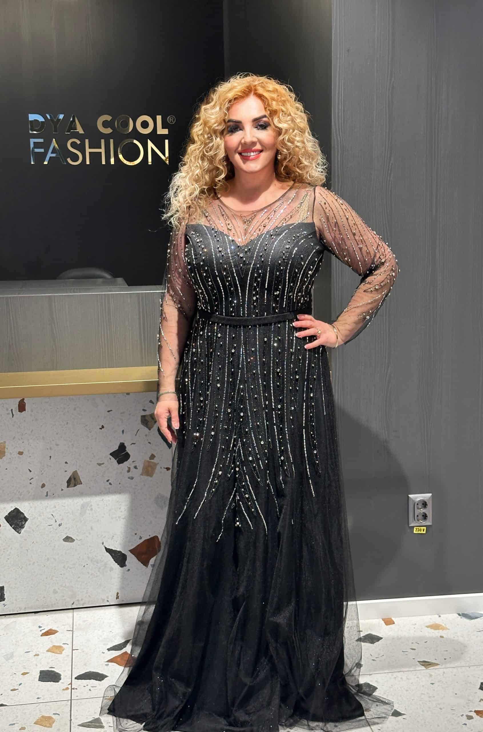 Rochie Luga Lux Negru  DYA574 - imagine 3