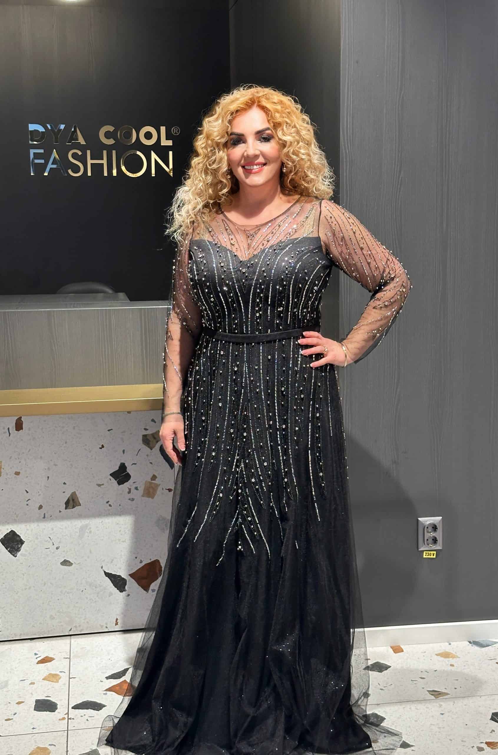 Rochie Luga Lux Negru  DYA574 - imagine 4