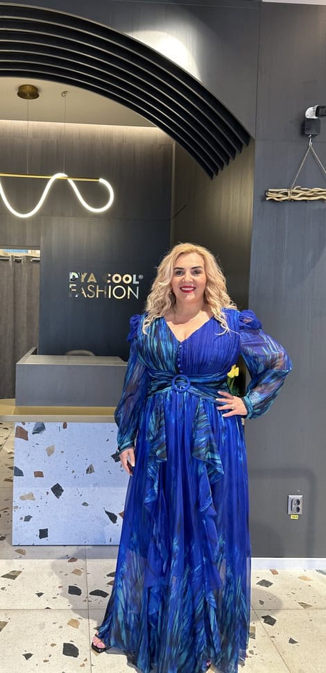 Rochie lunga Albastru Larga DYA622