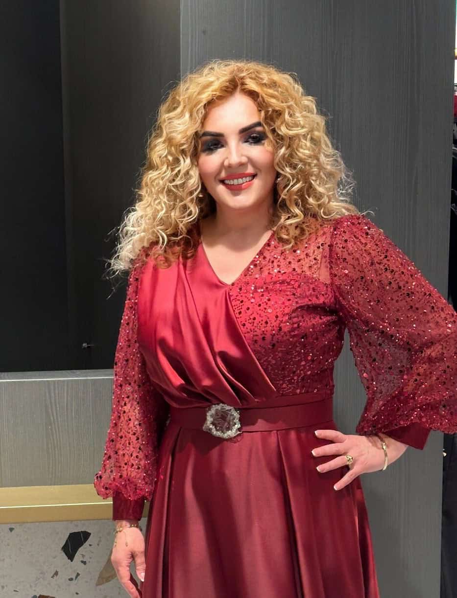 Rochie Midi Rosu cu Maneca DYA592
